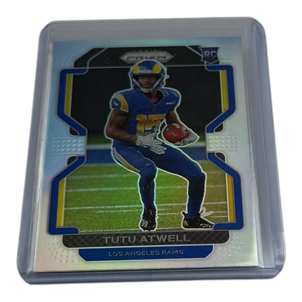 2021 Panini Prizm Tutu Atwell Silver Prizm Rookie Card #350‎ Los Angeles Rams RC